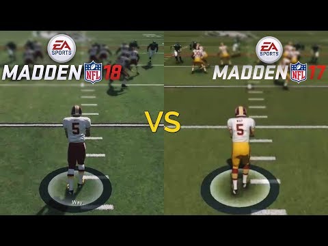 Madden NFL 18 VS Madden NFL 17 Graphics Comparison (PS4)