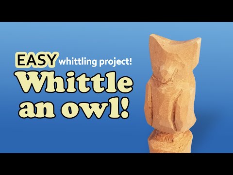 Simple Owl (Carving is Fun, on stump) tutorial thumbnail