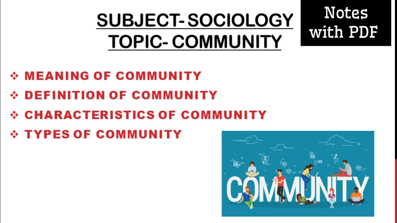 Community- Meaning, Definition, Characteristics and Types #community #sociology @selfstudycontent
