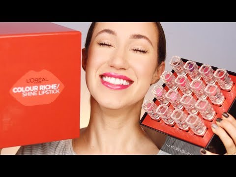 NEW L'Oreal Colour Riche Shine Lipstick Swatches.. WOW 😍 Video