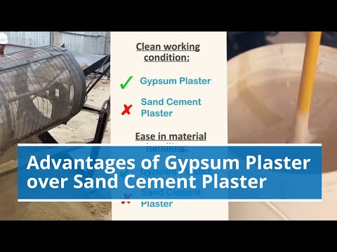 Advantages of Gypsum Plaster Over Sand Cement Plaster