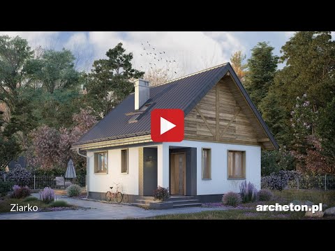 Projekt domu Ziarko - archeton.pl - z użytkowym poddaszem 83 m2