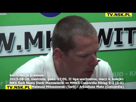 tv.nsk.pl 2013-08-18 MKS Świt Nowy Dwór Mazowiecki - MMKS Concordia Elbląg 0-1 (0-0) konferencja