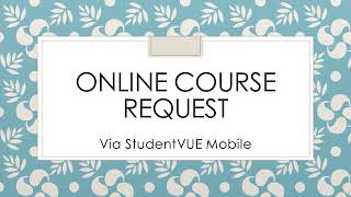 6th Grade Online Course Registration Using a Mobile Device