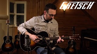 Video thumbnail for Gretsch Roots G9521 Style 2 Triple-0 Auditorium Acoustic | Featured Demo | Gretsch Guitars by Gretsch Guitars