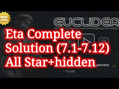 Euclidea Eta complete walkthrough with All hidden stars
