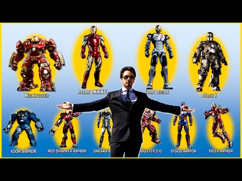 All Iron Man Suits In MCU Movies (2008 ~ 2019)  | All Iron Man Armor | Mark 1 - 85