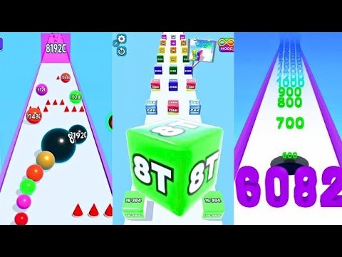 Ball Run 2048 vs Jelly Run 2048 (No Glitch)vs Number Master | Full Fall | Max Score8192aj 2026