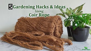 5 Best Gardening Ideas & Gardening Hacks Using Coir Rope | DIY Gardening Ideas & Hacks//GREEN PLANTS
