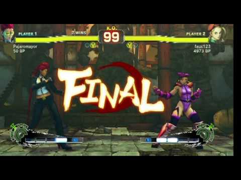 SSF4 Cammy (faux123) vs Dhalsim, C.Viper, and Guy (Pajaromayor) Endless Matches (5)