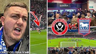 FANS SET OFF SMOKE ALARM, PLAYERS FIGHT & ABSOLUTE MAYHEM at SHEFFIELD UNITED vs IPSWICH TOWN!!!