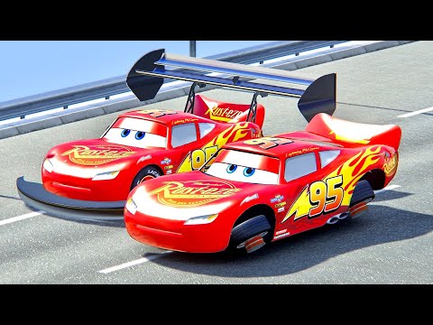 Lightning McQueen Spaceship vs Lightning McQueen GTR - Drag Race