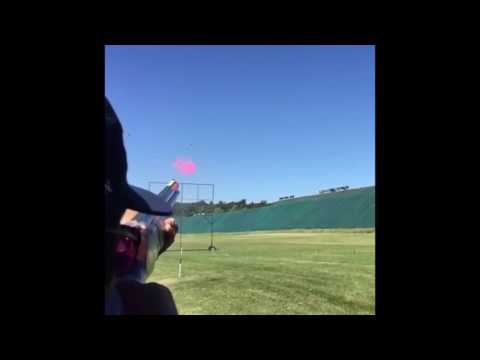 B&P shooter Nasser Al-Attiyah shooting clays in slow-motion