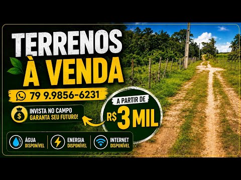 TERRENOS À VENDA A PARTIR DE R$ 3 MIL REAIS! (OPORTUNIDADE)