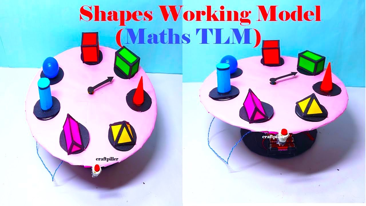 shapes working model(3d) maths project - maths tlm volume and area formulas - diy | craftpiller
