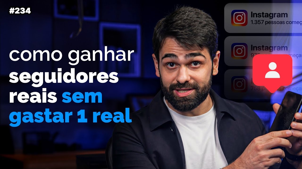 Como ganhar SEGUIDORES REAIS no Instagram DE GRAÇA | Aula de Tráfego Orgânico | Live #234