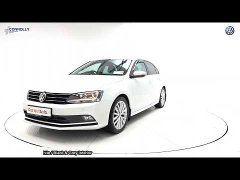 CMG VW SLIGO:162DL1043 VW Jetta 2.0TDI Highline 110BHP Manual White / Black & Grey  Interior