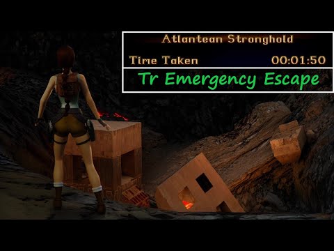 TR Emergency Escape - Finish Atlantean Stronghold in less than 5 minutes | Tomb Raider 1 Remastered