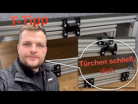 Camper Kofferanhänger Tür herstellen aus Aluprofilen 30x30 Nut 8 im Tomplan TFS360 - TreblaTube