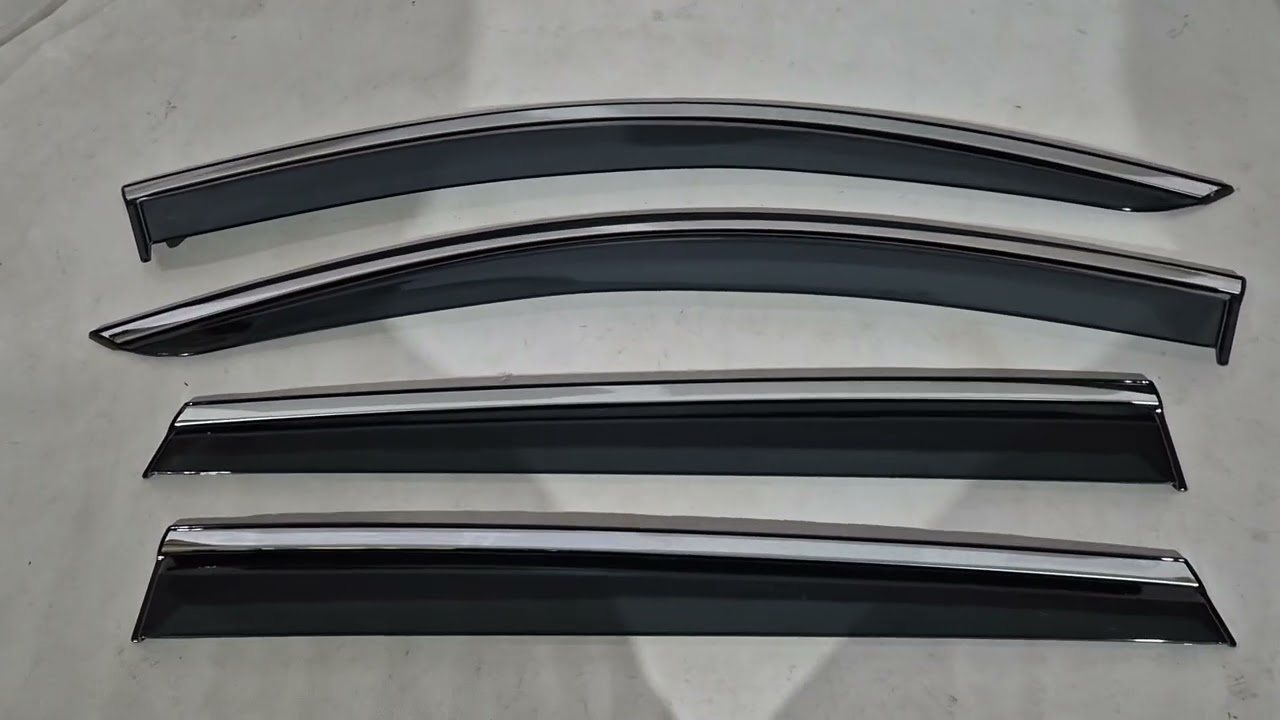 Вітровики з хромованим молдингом Niken Luxury (4 шт) Video 1