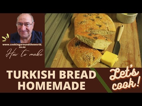 Turkish Bread Homemade | No Knead Recipe | Makes Two Loaves |