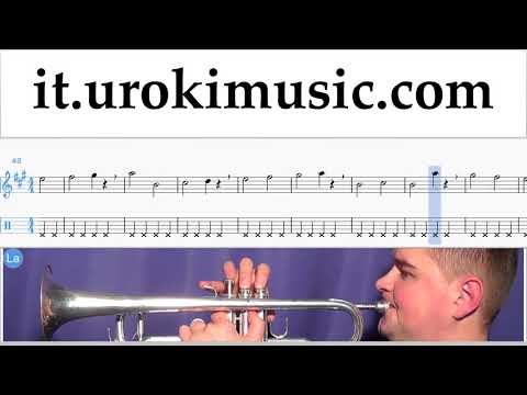 Corso di Tromba The Pink Panther - Theme Song Tablature Tab Parte#1 Esercita um-i276