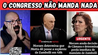 Xandão ignora decisão do congresso e caça mandato de Zambelli.