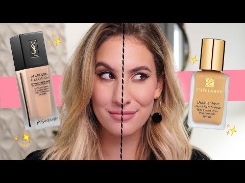 HYPED-UP FOUNDATION FACE OFF: YSL All Hours VS Estee Lauder Double Wear | Jamie Paige