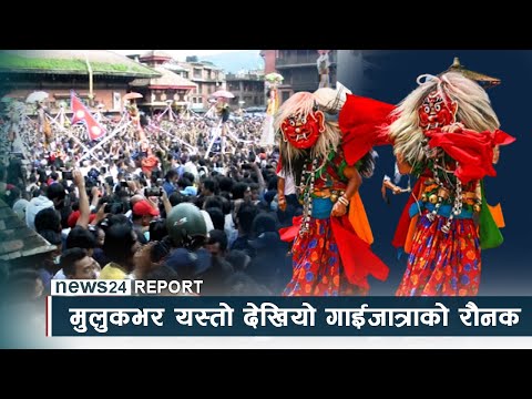 मुलुकभर यस्तो देखियो गाईजात्राको रौनक - NEWS24 TV
