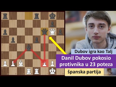 Dubov pokosio protivnika u 23 poteza - da ne znam da je Dubov mislio bih da je Talj  španska partija