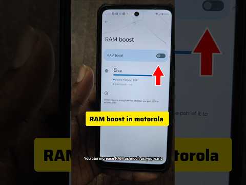 RAM boost in Motorola mobile | moto Mobile ram expand #ytshorts