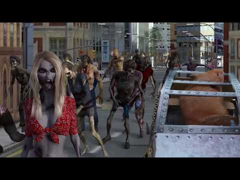 Hamster Fighting with Zombies