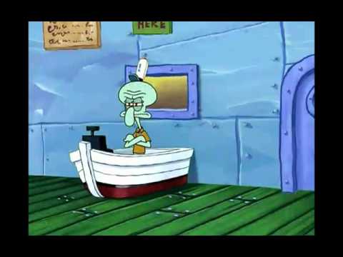 SpongeBob Busting Through Metal Wall