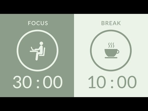 30/10 Pomodoro Timer | Matcha Green | No Music 🔔 Bell Only | Study With Me for Deep Focus 🍵