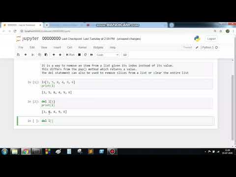 Python 034 The Del Statement