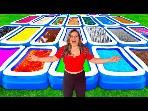 50 PISCINAS MISTERIOSAS!!! Se cair na piscina errada, VAI SOFRER!