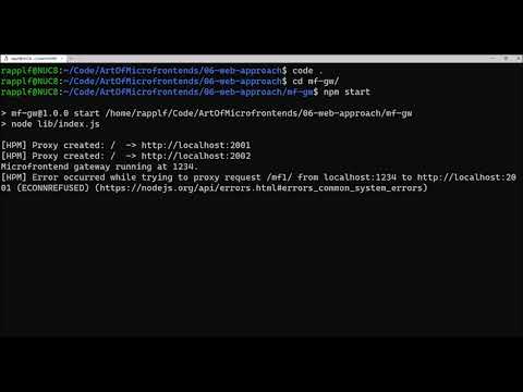 The Art of Micro Frontends | 6.  The Web Approach