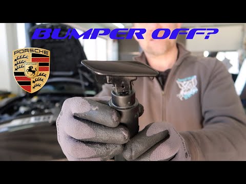 Porsche Panamera: Popup headlight washers bumper cover and unit fix