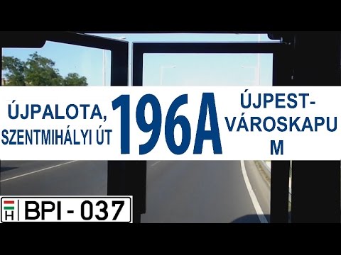 BKV 196A autóbusz útvonala (Újpest Városkapu M, (Temesvári utca) - Újpalota, Szentmihályi út)