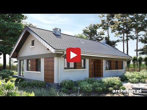 Projekt domu Milan Rex - archeton pl - parterowy 118,6 m2