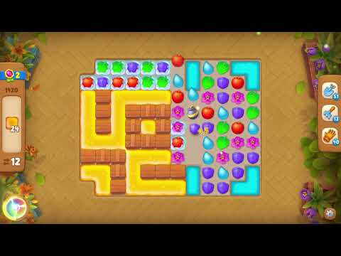 Gardenscapes 1420 Level - 18 moves - NO BooSTERS