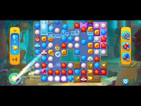 Fishdom Gameplay Stage 60 - Atlantis Cup Challenge- Hard Level