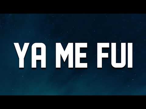 Bizarrap x Duki x Nicki Nicole - Ya Me Fui (Letra)