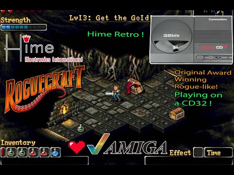 Hime Retro: Roguecraft! Playing on a real Amiga Hardware. CD32 with an 68030 accelerator!