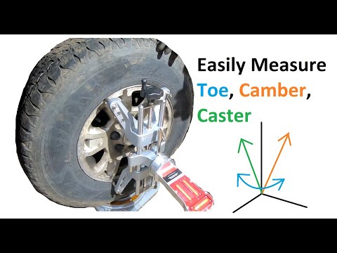 How to Measure Caster, Camber and Kingpin Inclination with DIY Turn Tables, Wheel Clamps, Gauges