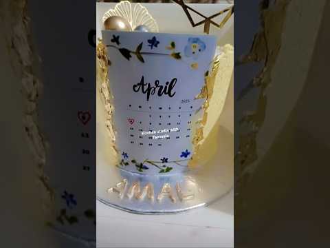 How to make calendar cake|beautiful cake design || fresh cream cake with calendar|vanilla cakerecipe