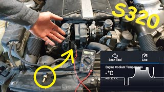 W220 Mercedes S 320 Coolant Temperature Sensor Diagnose before Replacement P0118