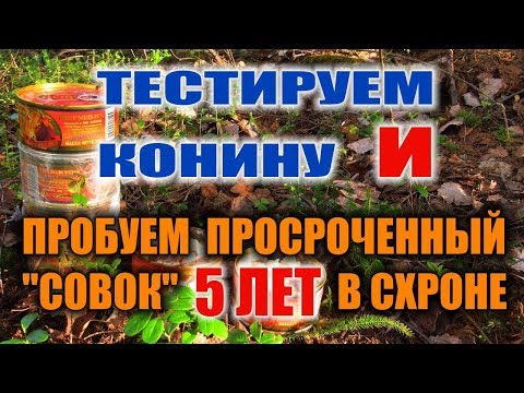 КОНИНА ТУШЕНАЯ. ТУШЕНКА / СОВОК /5 лет, пробуем просроченную тушенку из схрона.