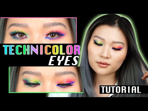 Technicolor Eyes With Graphic Liner Tutorial (EASY) | Beauty Talk