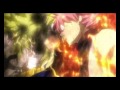 Fairy tail Огненный дракон против огненного бога 